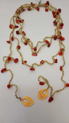 Collar hilo coral