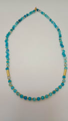 Collar piedras celeste