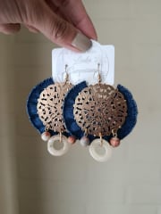 Aros Abanico jeans beige