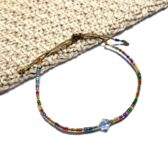 Pulsera bicone mix vidrio