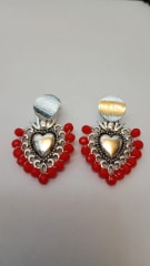 Aros Sagrado Corazón rojo