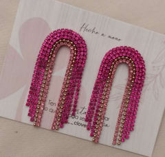 Aros Cascada grande rosada