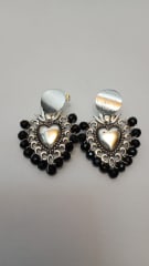 Aros Sagrado Corazón negro