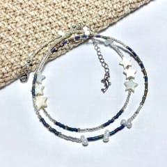 Maxi pulsera mix plateado estrella 46 cm más alargue