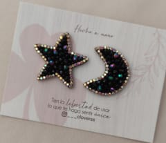 Aros Topito pequeña pedrería negro