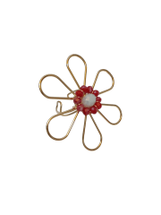 Anillo Flor Rojo