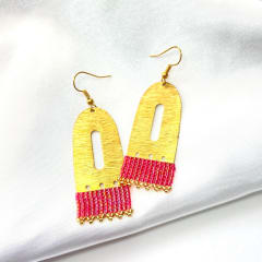 Aros Mini Óvalo rojo