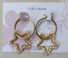 Aros Argolla mediana estrella nude