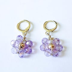 Aros Flor lila MAJ