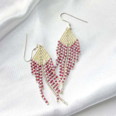 Aros Pluma morado ACJ