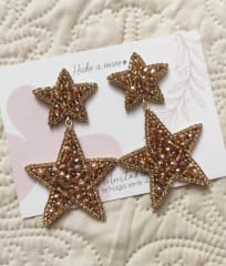 Aros Estrella doble dorado