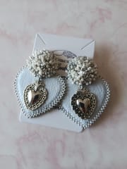 Aros Corazón plateado LCC