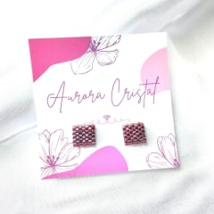 Aros Cubo burgundy brillante