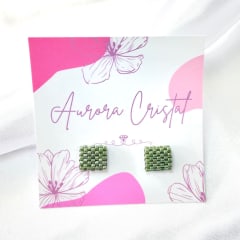 Aros Cubo verde musgo