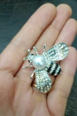 Prendedor abeja plata