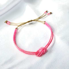 Pulsera Nudo rosado flúor