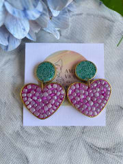 Corazón mostacillas