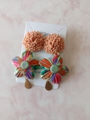 Aros mostacilla, flor colores