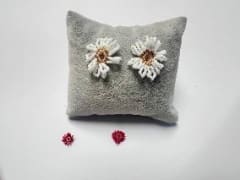 Aros Flor Blanca ROL