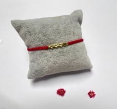 Pulsera Macrame Roja acero