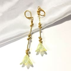 Aros largos Flor amarillo S