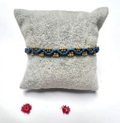 Pulsera Macramé petróleo
