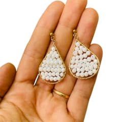 Aros Gota blanco maj