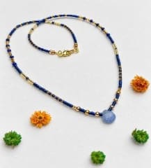 Collar Apatita azul