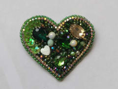 Prendedor corazón verde