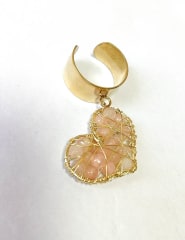 Anillo corazón rosado