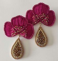 Aros Flor Orquídea fucsia