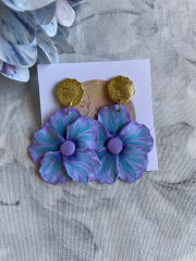 Maxi flor celeste lila