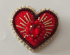 Prendedor corazón pequeño rojo