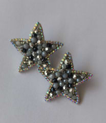 Aros Topito estrellita gris