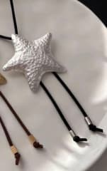 Collar estrella plata corbatin