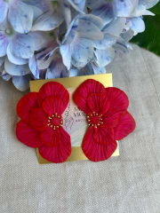 Maxi media flor rojo y fuccia