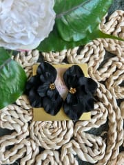 Maxi media flor negra