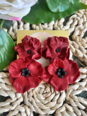 Flor doble burdeo