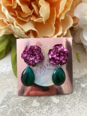 Mini rosa con gota verde