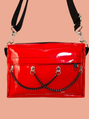 Bandolera Roja Cadenas Cruzadas