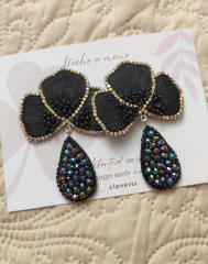 Aros Flor Orquídea Grande negro