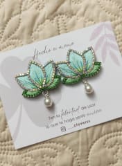 Aros Flor de Loto turquesa CLO