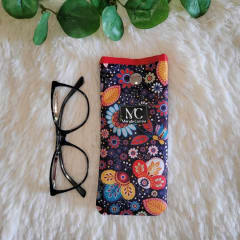 Estuche para lentes floreado