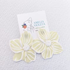Aros Maxi flor traslúcidas