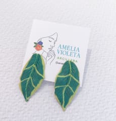 Aros Hoja mediana verde y verde manzana