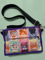 Bandolera gatos y flores