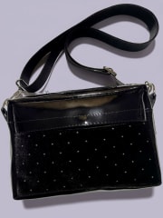 Bandolera terciopelo negro y brillos