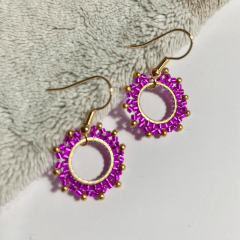 Aros Sol fucsia