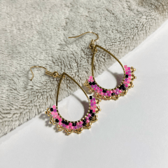Aros Gota mix fucsia