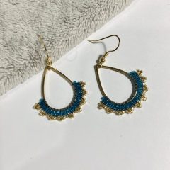 Aros Gota esmeralda